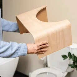 Wc À Poser|Grohe PACK WC avec bride à poser Bau Ceramic + Tabouret physiologique Bois