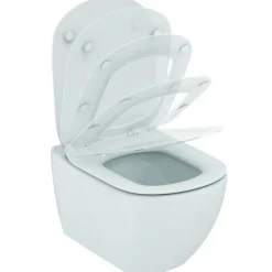 Wc Suspendu|Geberit Pack WC Bati Duofix + Cuvette Ideal Standard Tesi Aquablade + Plaque de commande Sigma20 Blanc chrome + bati support