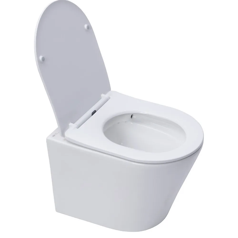 Swiss Aqua Technologies Pack WC Bâti autoportant + WC Infinitio sans bride + Plaque chrome