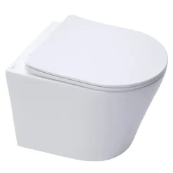 Swiss Aqua Technologies Pack WC Bâti autoportant + WC Infinitio sans bride + Plaque chrome