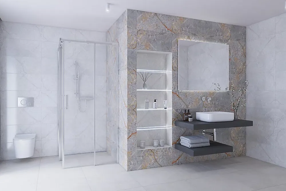 Swiss Aqua Technologies Pack WC Bâti autoportant + WC sans bride SAT Brevis + Abattant ultra-fin softclose + Plaque chrome