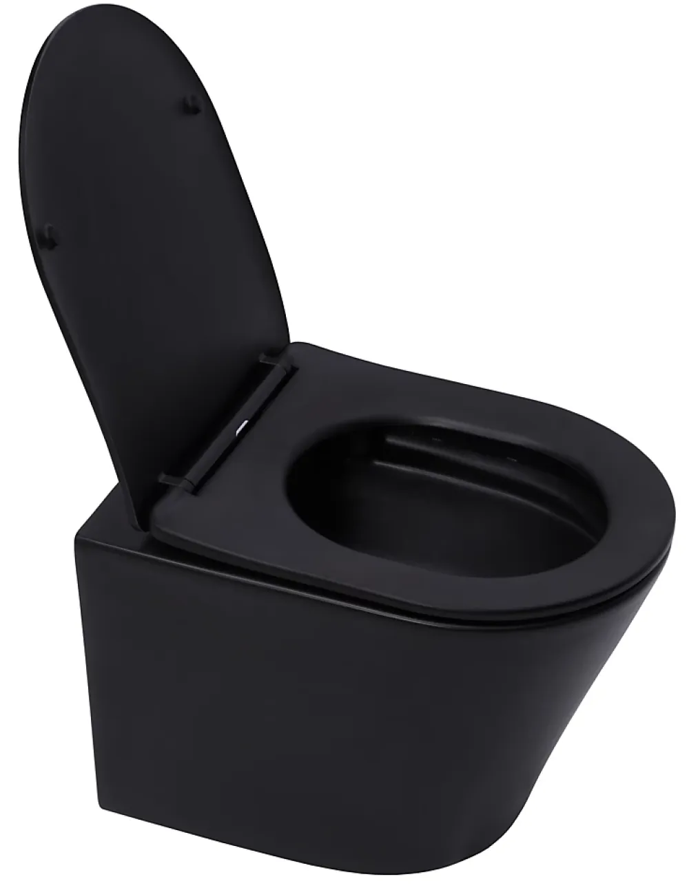 Wc Suspendu|Swiss Aqua Technologies Pack WC Bâti-autoportant Rapid SL + WC Infinitio sans bride noir mat + Abattant softclose + Plaque chrome