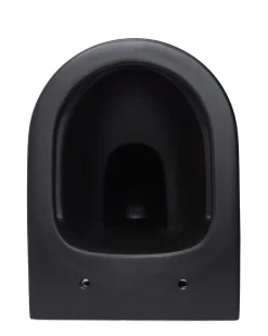 Wc Suspendu|Swiss Aqua Technologies Pack WC Bâti-autoportant Rapid SL + WC Infinitio sans bride noir mat + Abattant softclose + Plaque chrome