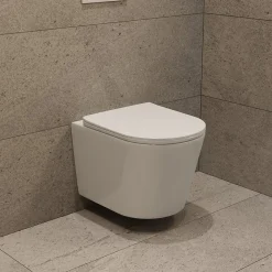 Roca Pack WC bâti-support + WC suspendu sans bride Ceramia avec abattant SoftClose + plaque (ROCE14WT06-FR)