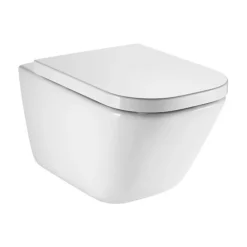 Grohe Pack WC bâti-support autoportant Rapid SL + WC suspendu Roca avec abattant SoftClose + plaque chrome (GRRROGAWR03-U)