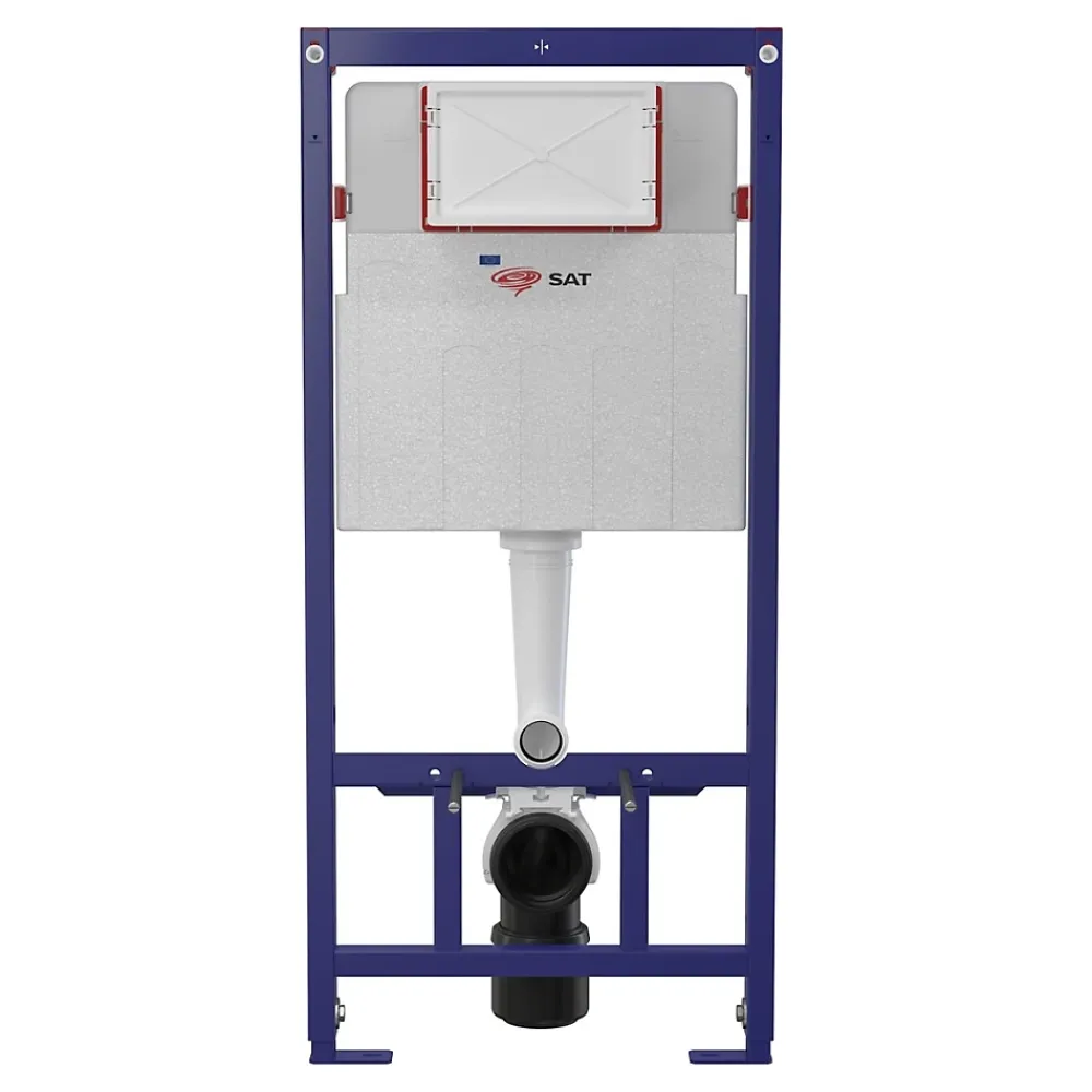 Swiss Aqua Technologies Pack WC bâti-support léger 112 cm ECO 2L + WC suspendu Ceramia + plaque noir mat (STECE14BMT01-FR)
