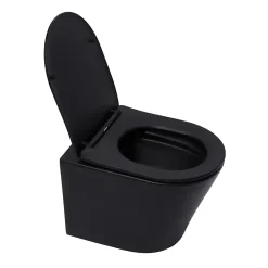 Wc Suspendu|Villeroy & Boch Pack WC Bâti-support sol mur + WC SAT Infinitio sans bride + Abattant SoftClose + Plaque (VCNBLINFI4)