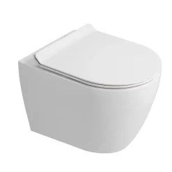 Wc Suspendu|Villeroy & Boch Pack WC bâti-support sol-mur + WC sans bride Ceramia PixL avec abattant SoftClose + plaque noir (VBCEPXWT01-FR)