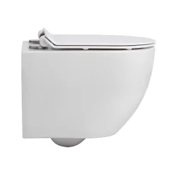 Wc Suspendu|Villeroy & Boch Pack WC bâti-support sol-mur + WC sans bride Ceramia PixL avec abattant SoftClose + plaque noir (VBCEPXWT01-FR)