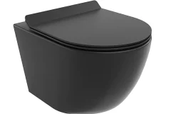 Badland Pack WC Bâti-support TECEbase + WC Rolo noir + tapis d'isolation acoustique + plaque noir