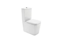 Wc À Poser|Sanindusa Pack WC Compact caréné blanc ADVANCE 61,5x36,5 chasse d'eau par le coté, évacuation arrière ou dessous, abattant inclus
