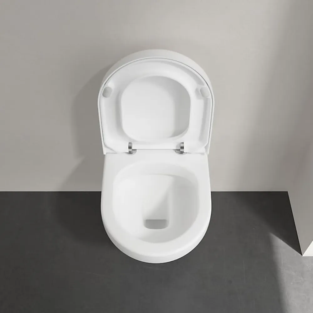 Wc Suspendu|Villeroy & Boch Pack WC cuvette suspendue sans bride avec abattant Targa Design