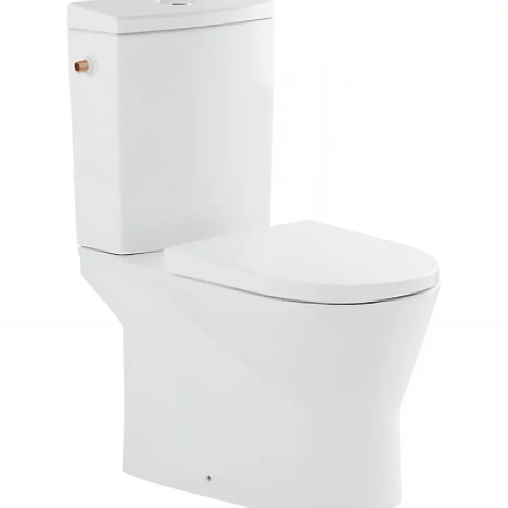 Sanindusa Pack WC cuvette+réservoir+abattant+fixations UrbY 65 caréné évacuation par dessous alim. chasse par le côté blanc