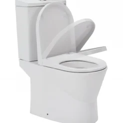 Wc À Poser|Sanindusa Pack WC cuvette+réservoir+abattant+fixations UrbY 65 caréné évacuation par dessous blanc