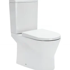 Wc À Poser|Sanindusa Pack WC cuvette+réservoir+abattant+fixations UrbY 65 caréné évacuation par dessous blanc