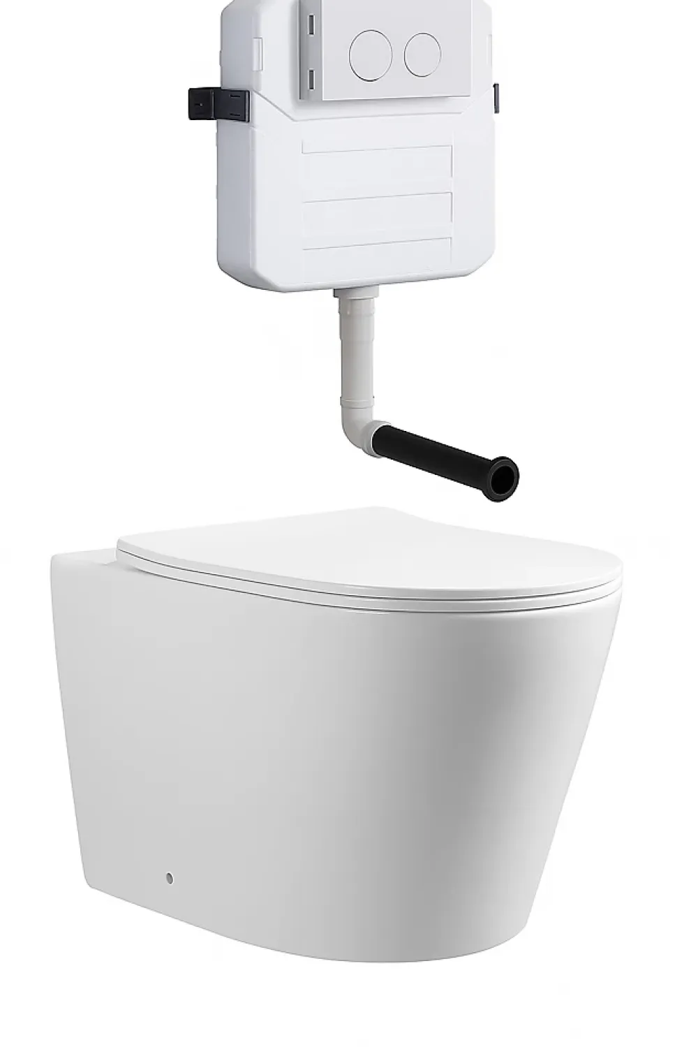 Wc À Poser|Rentside PACK WC EN PORCELAINE WALL HUNG - SUR PIEDS BLANC