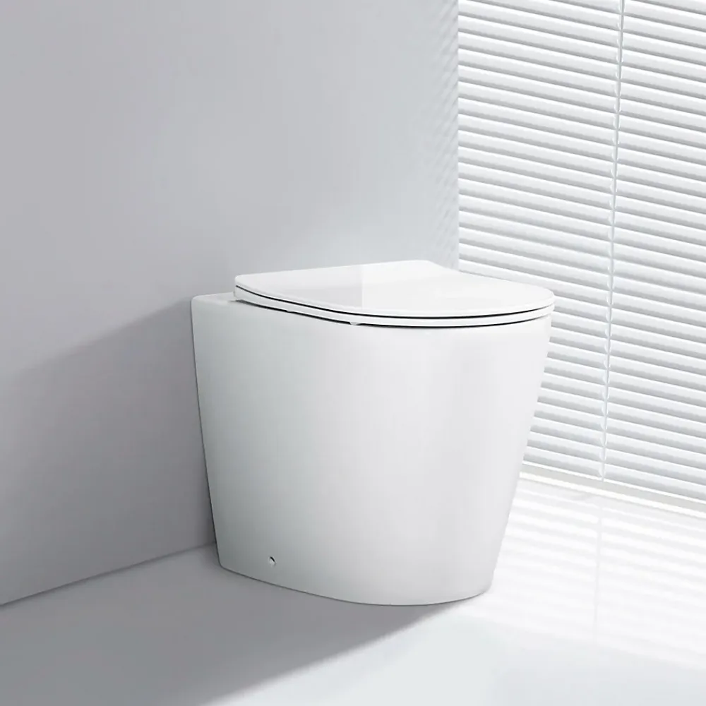 Wc À Poser|Rentside PACK WC EN PORCELAINE WALL HUNG - SUR PIEDS BLANC