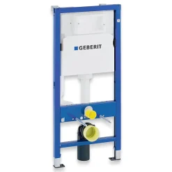 Badland Pack WC GEBERIT Bâti-support Duofix+WC Slim Soft-Close ROLO blanc+tapis d'isolation acoustique+plaque blanc