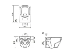 Wc Suspendu|Geberit Pack WC UP320 + Cuvette sans bride Mesto Square + Plaque Sigma Blanc