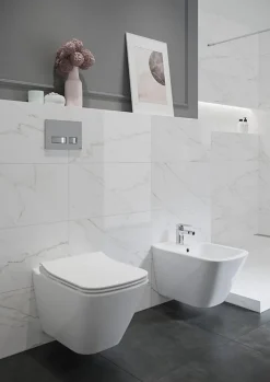 Wc Suspendu|Geberit Pack WC UP320 + Cuvette sans bride Mesto Square + Plaque Sigma Blanc