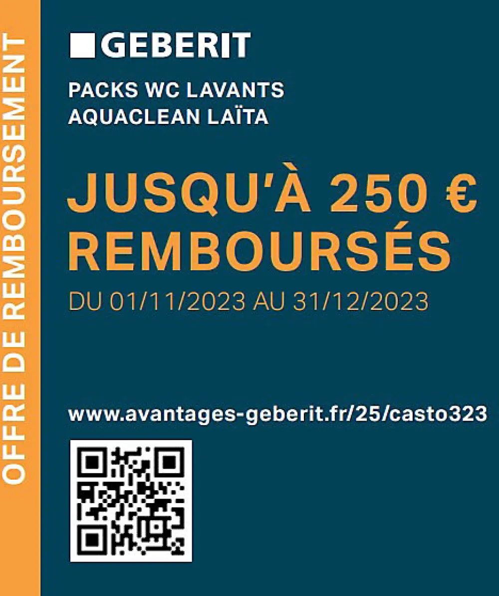 Geberit Pack WC japonais lavant suspendu Laita Premium Rimfree
