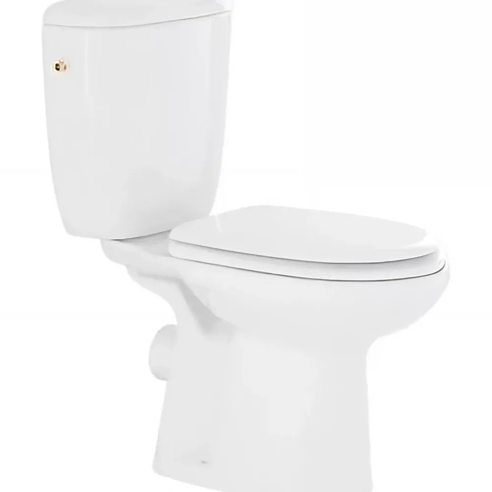 Wc À Poser|Sanindusa Pack WC PMR Aveiro Confort Normes handicap, évacuation arrière, alimentation latérale, blanc
