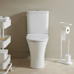 Wc À Poser|Planète Bain Pack WC surélevé gain de place sans bride sortie horizontale - Shani