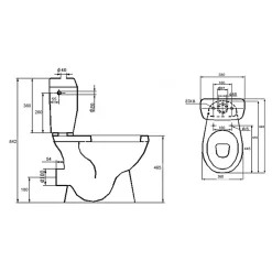 Wc À Poser|Planète Bain Pack WC surélevé SH blanc - sortie horizontale