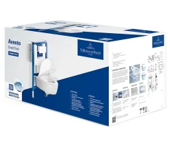 Villeroy & Boch Pack WC suspendu avec bâti + WC, Villeroy et Boch Avento