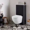 Planète Bain Pack WC suspendu avec lave-mains intégré + Cuvette gain de place sans bride corolla
