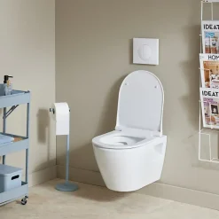 Planète Bain Pack WC suspendu Bati Siamp universel + cuvette sans bride samara