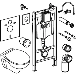 Grohe Pack WC suspendu blanc Solido Baufirst