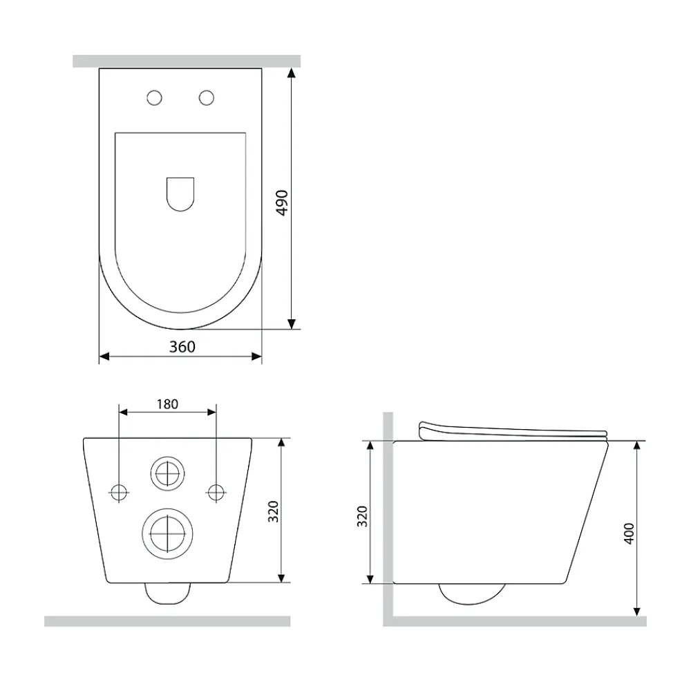 Am.Pm Europe Pack WC suspendu bâti mural et cuvette Plaque Round Blanche Pack WC Bati-support AM.PM X-Joy S