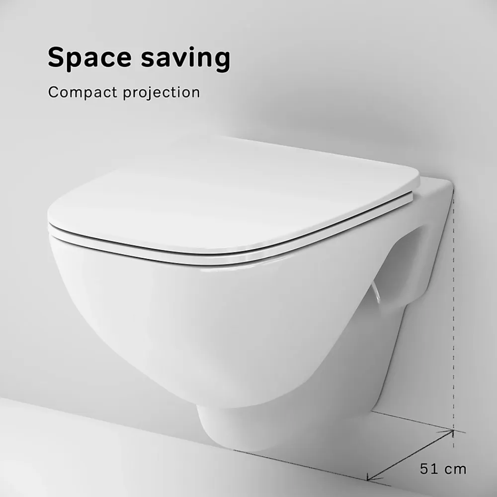 Wc Suspendu|Am.Pm Europe Pack WC suspendu bâti mural et cuvette Plaque Round Chrome Pack WC Bati-support AM.PM X-Joy