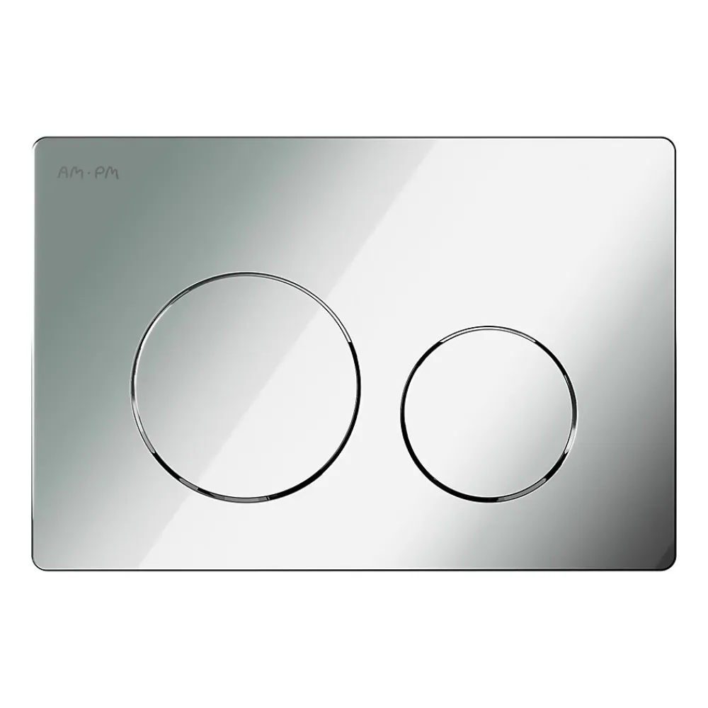Am.Pm Europe Pack WC suspendu bâti mural et cuvette Plaque Round Chrome Pack WC Bati-support AM.PM X-Joy S