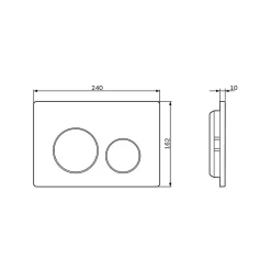 Am.Pm Europe Pack WC suspendu bâti mural et cuvette Plaque Round Chrome Pack WC Bati-support AM.PM X-Joy S