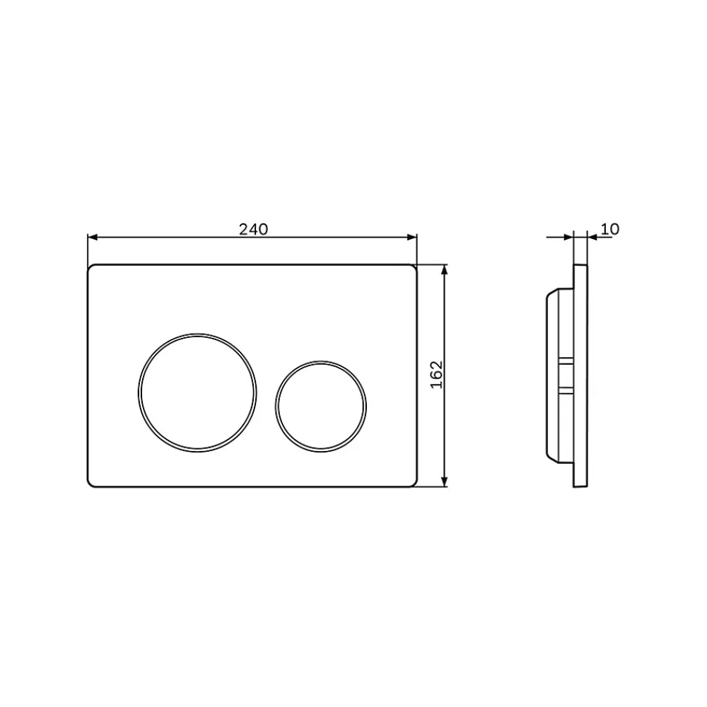 Am.Pm Europe Pack WC suspendu bâti mural et cuvette Plaque Round Chrome Pack WC Bati-support AM.PM X-Joy S