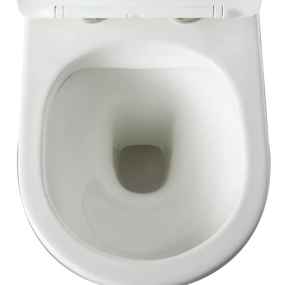 Planète Bain Pack WC suspendu gain de place bâti mural verre blanc + cuvette sans bride Corolla