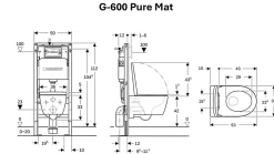 Wc Suspendu|Geberit Pack WC suspendu G-600 blanc mat