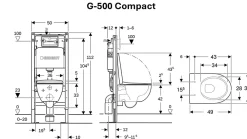 Wc Suspendu|Geberit Pack WC suspendu G-500 Compact