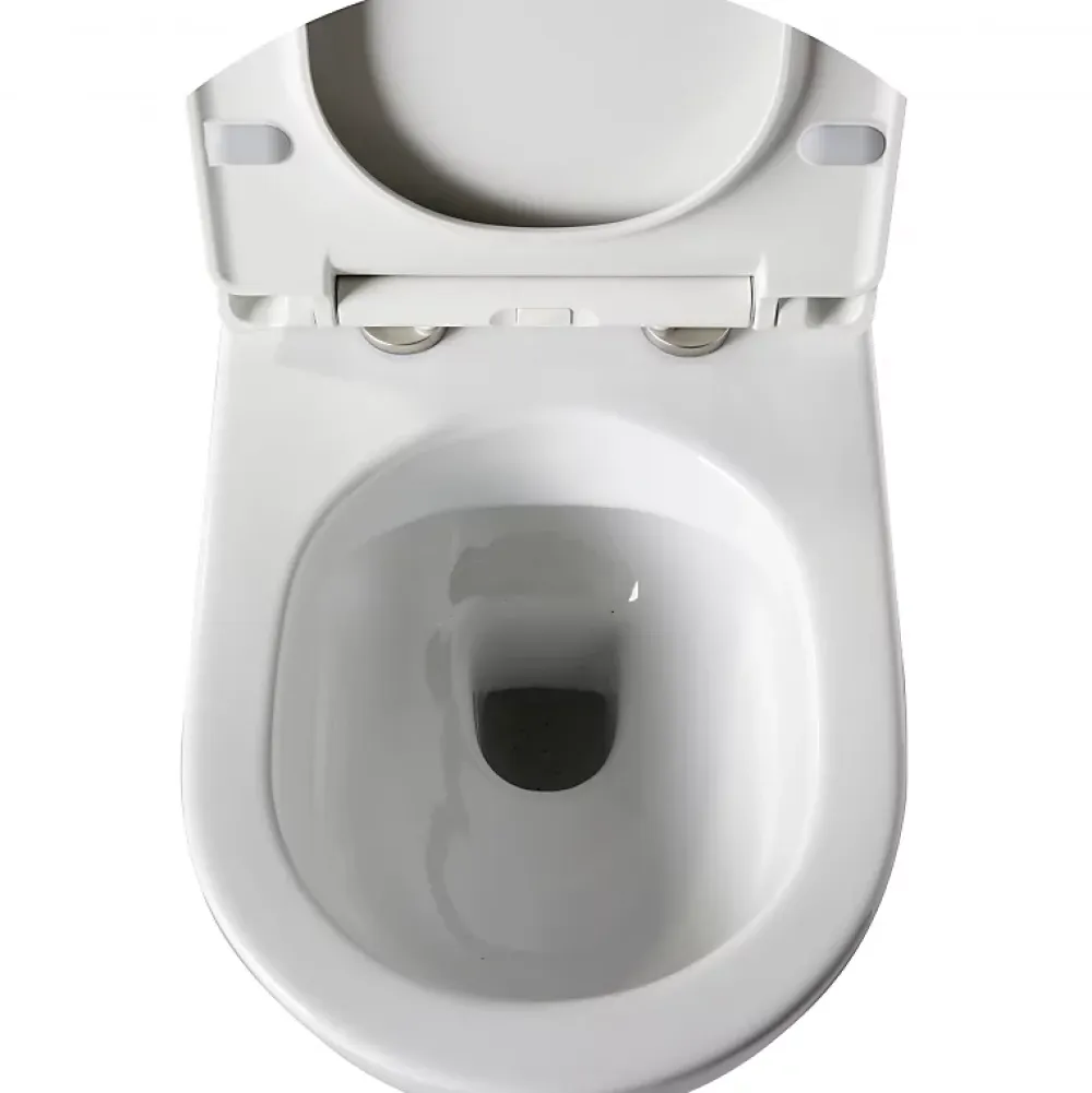 Wc Suspendu|Planète Bain Pack WC suspendu mural en verre blanc et cuvette carénée sans bride CERES