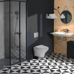 Wc Suspendu|Jacob Delafon Pack WC suspendu sans bride compact Nouvelle vague+ bâti-support + plaque Blanc brillant