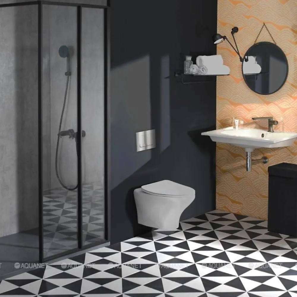 Wc Suspendu|Jacob Delafon Pack WC suspendu sans bride compact Nouvelle vague+ bâti-support + plaque Blanc brillant