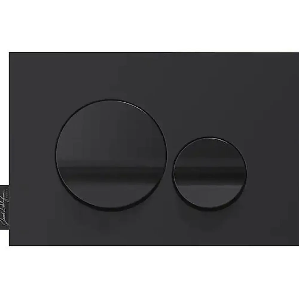 Wc Suspendu|Jacob Delafon Pack WC suspendu sans bride Struktura+ bâti-support + plaque Noir brillant/Noir mat