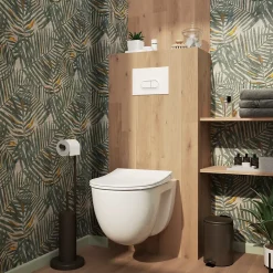 GoodHome Pack WC suspendu sans bride + bâti, Winam
