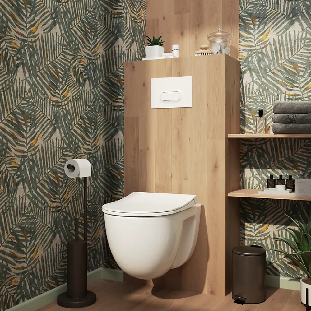 GoodHome Pack WC suspendu sans bride + bâti, Winam
