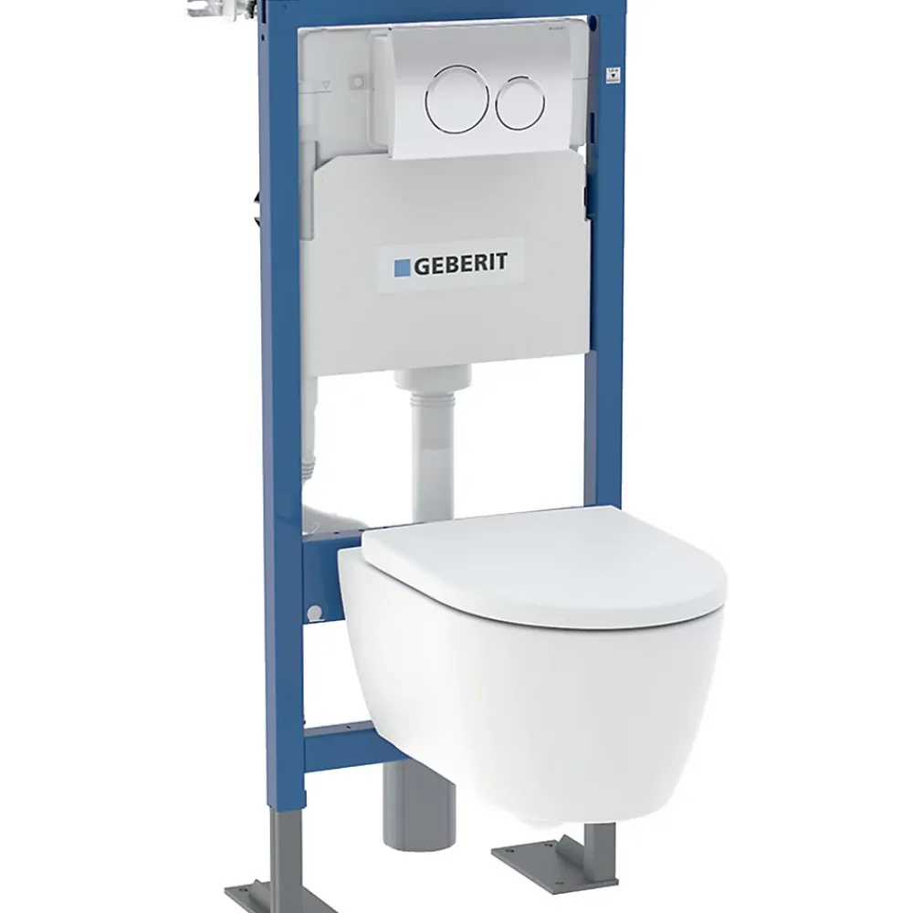 Wc Suspendu|Geberit Pack WC suspendu sans bride, G-600 Pure Mat