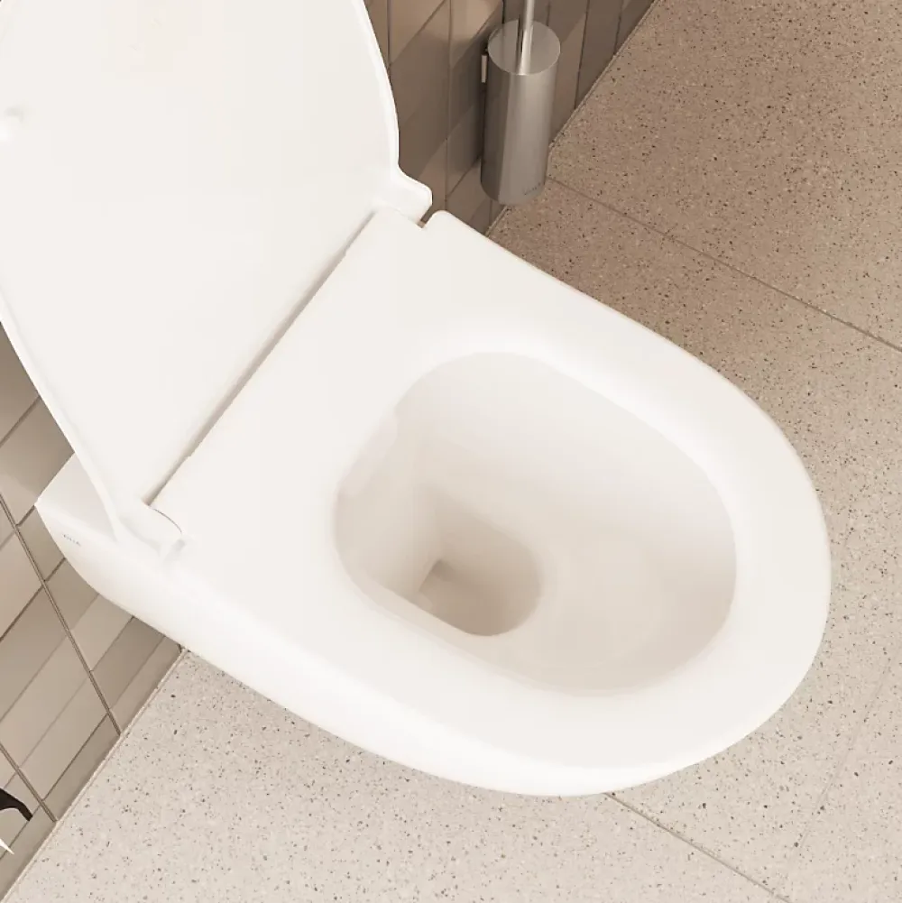 Vitra Pack WC suspendu Sento blanc mat + bâti autoportant V-Fix Core + Plaque Round Blanche