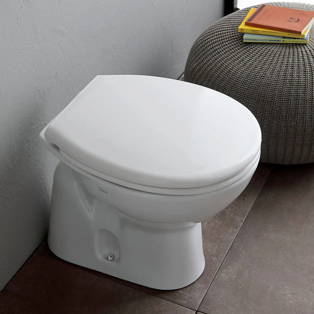 Wc À Poser|Kiamami Valentina Paire De Sanitaires Au Sol Wc Et Bidet En Céramique Blanche - Cipro