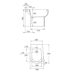 Wc À Poser|Kiamami Valentina Paire De Sanitaires Au Sol Wc Et Bidet En Céramique Blanche - Cipro